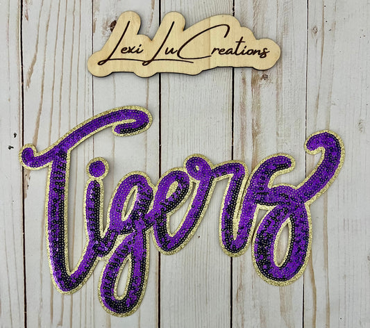 Gold and Purple Tiger Patch Only
