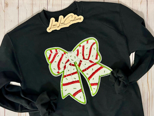 Christmas Tree Cake Bow Shirt