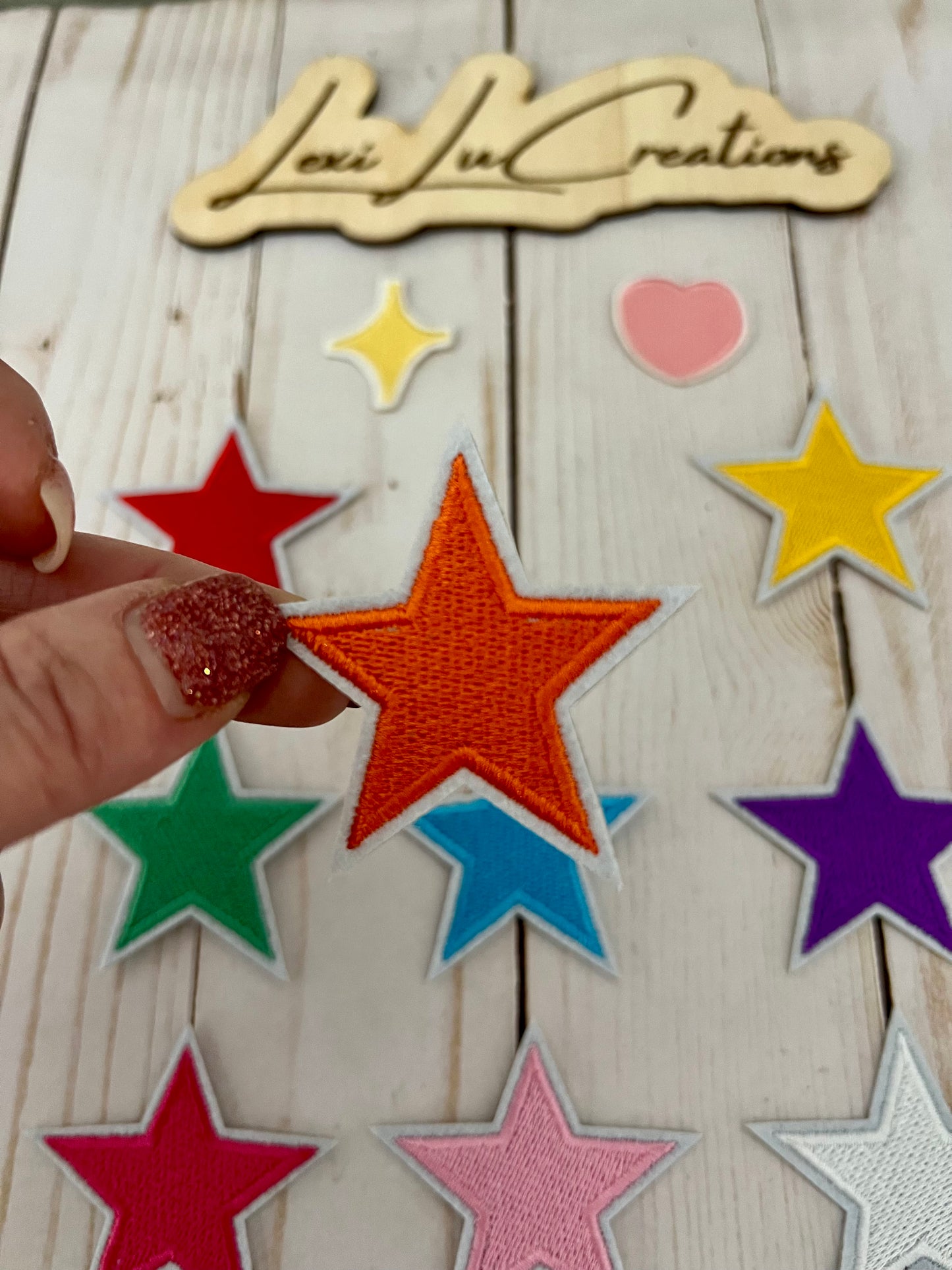Stars and Hearts Filler Hat Patches