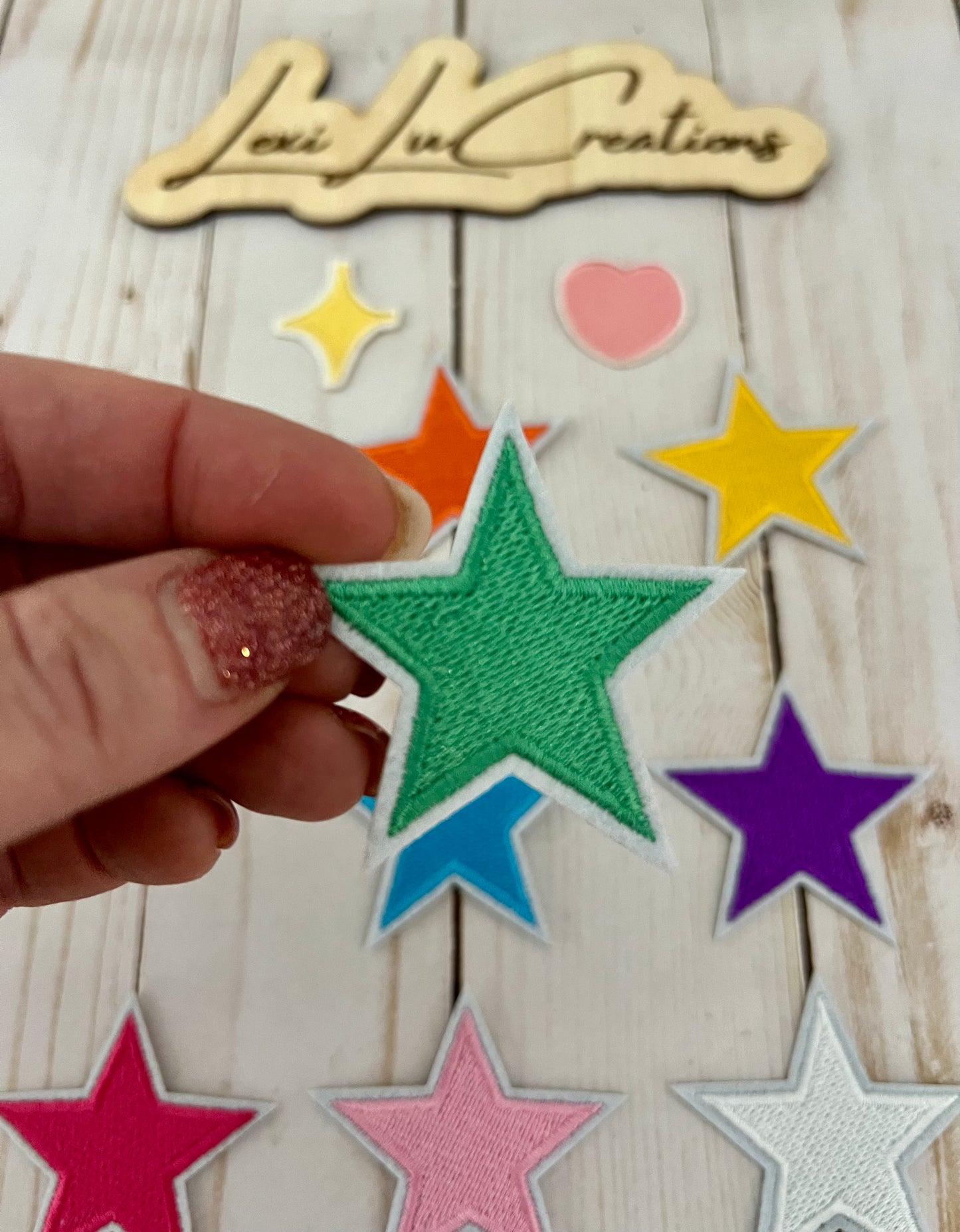 Stars and Hearts Filler Hat Patches