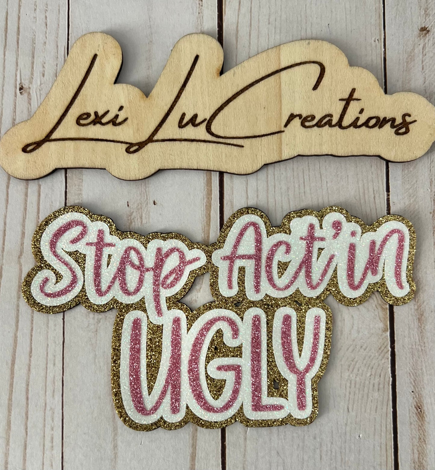 Custom Glitter Multi Word Hat Patch
