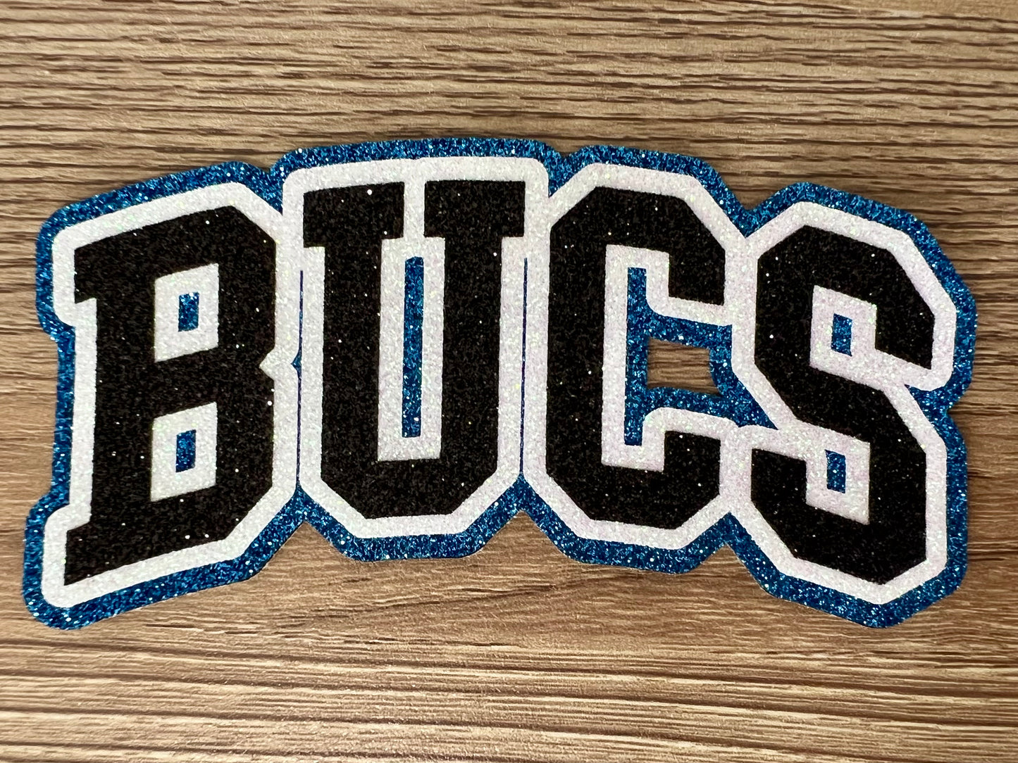 Varsity Style Custom Glitter Single Word Hat Patch