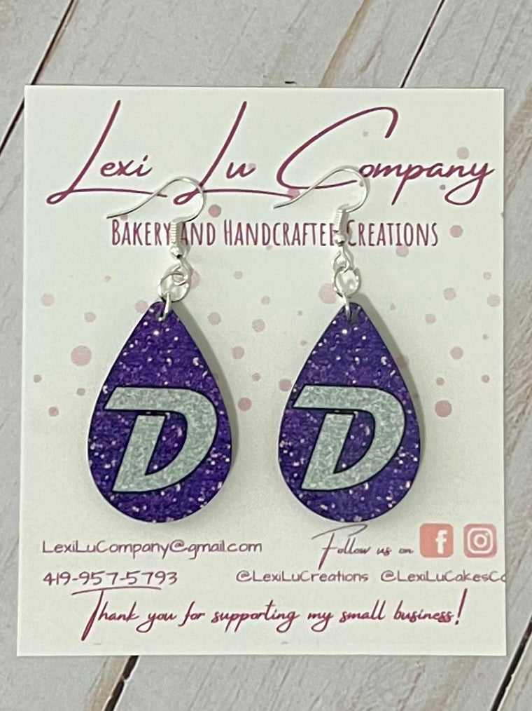 Dutchtown D Glitter Earrings