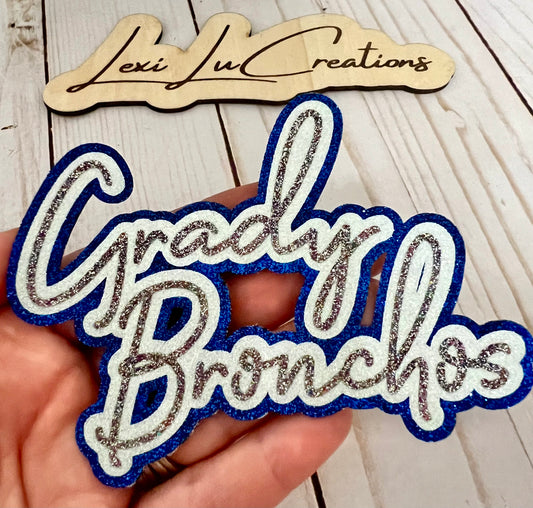 Custom Glitter Multi Word Hat Patch