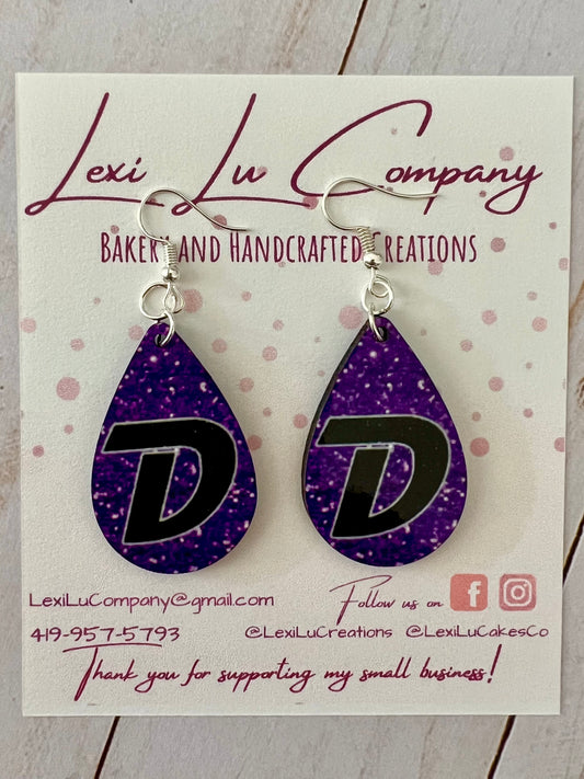 Dutchtown D Glitter Earrings