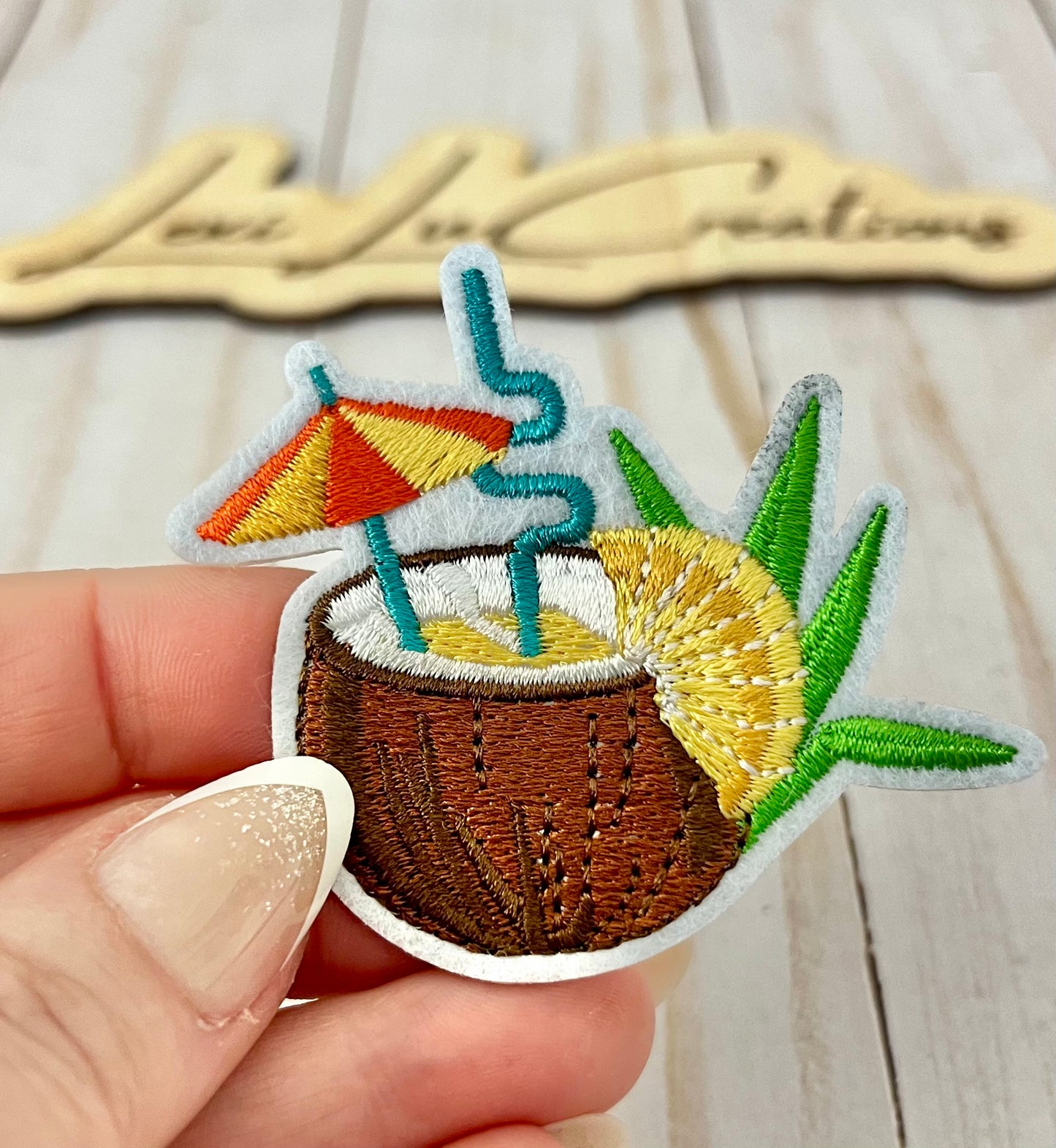 Coconut Drink Hat Patch