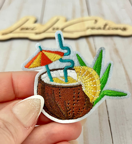 Coconut Drink Hat Patch