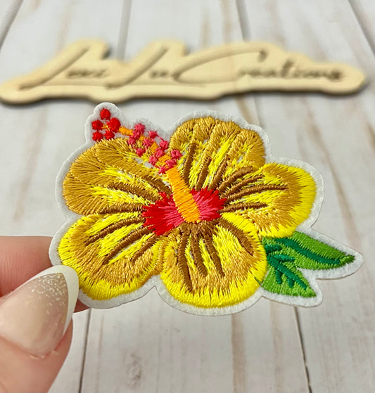 Yellow Hibiscus Hat Patch