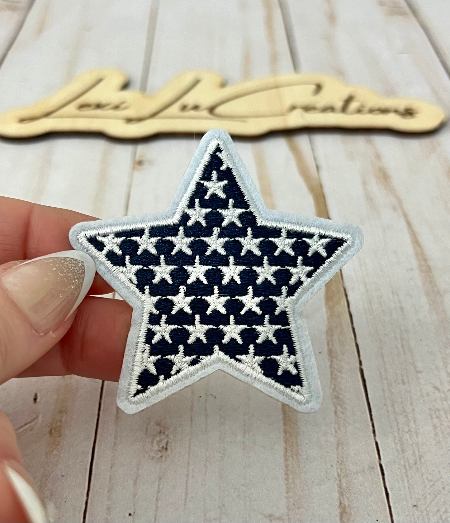 Navy and White Stars Patch Only