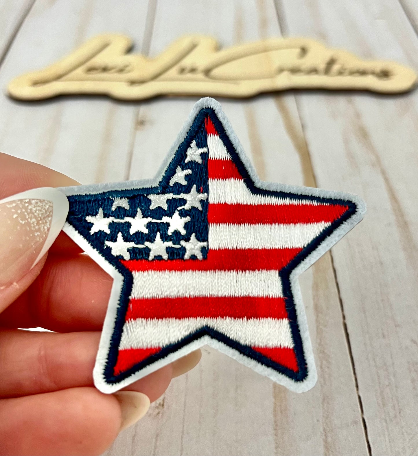 Navy and White Stars Patch Only
