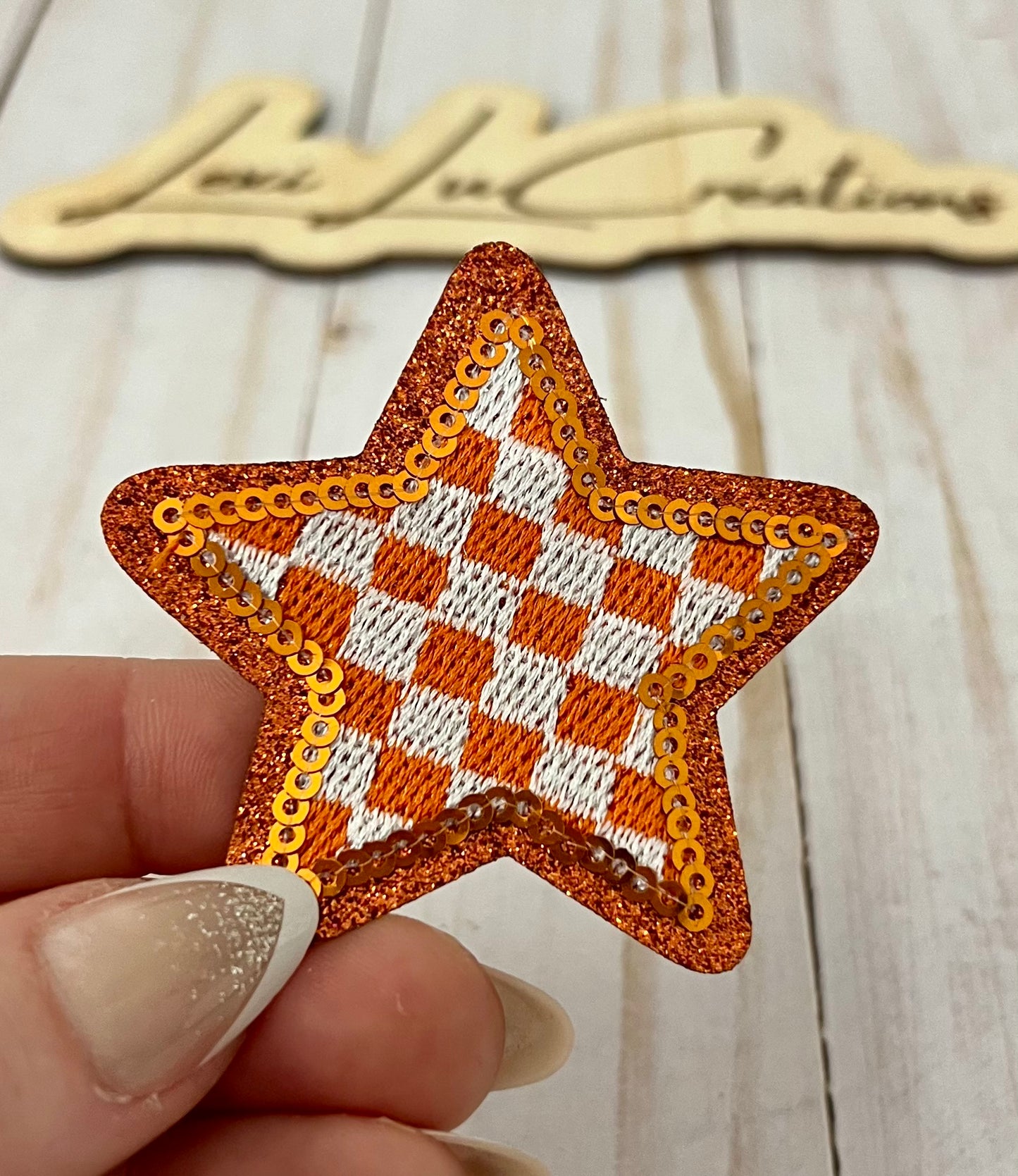 Checkered Star Hat Patches Only