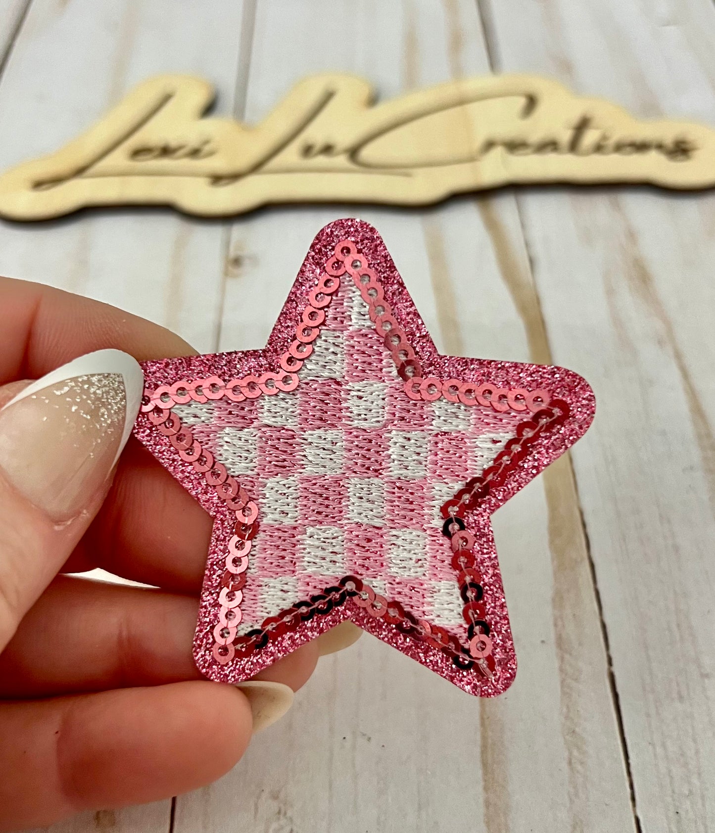 Checkered Star Hat Patches Only