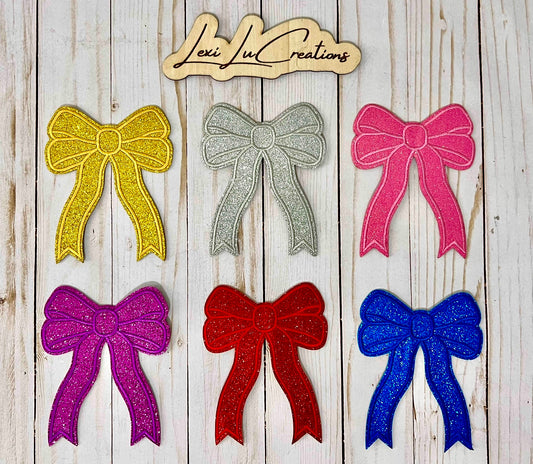 Glitter Bow Side Patches