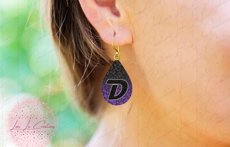 Dutchtown D Glitter Earrings