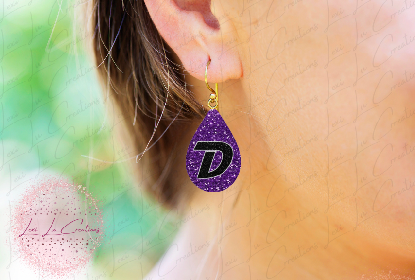 Dutchtown D Glitter Earrings