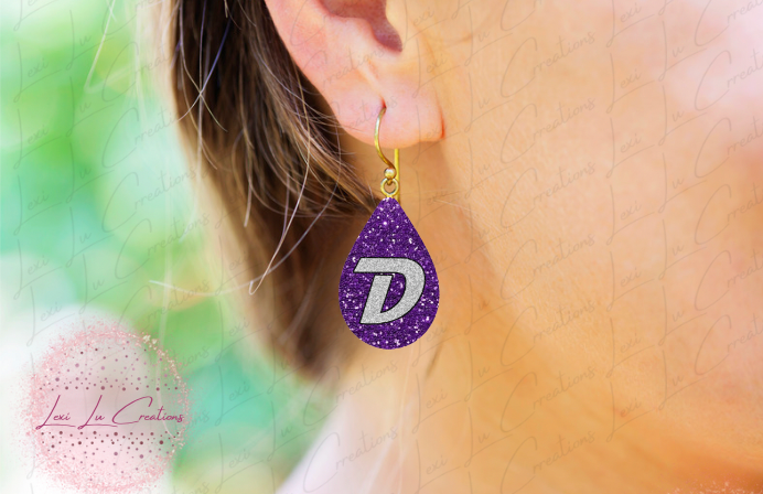 Dutchtown D Glitter Earrings