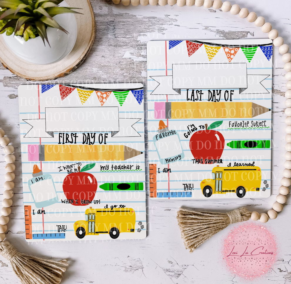 Double-sided First/Last Dry Erase Boards