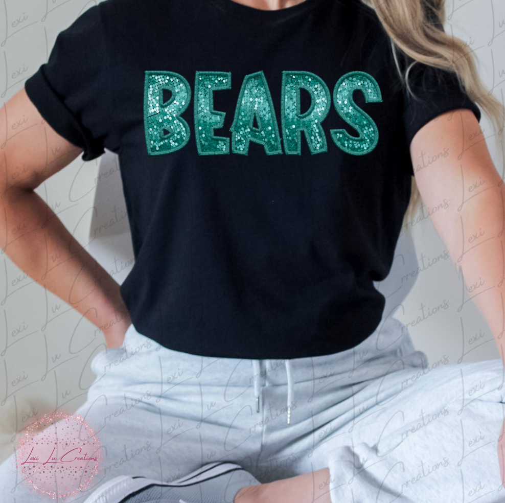 BEARS Faux Sequin Embroidery