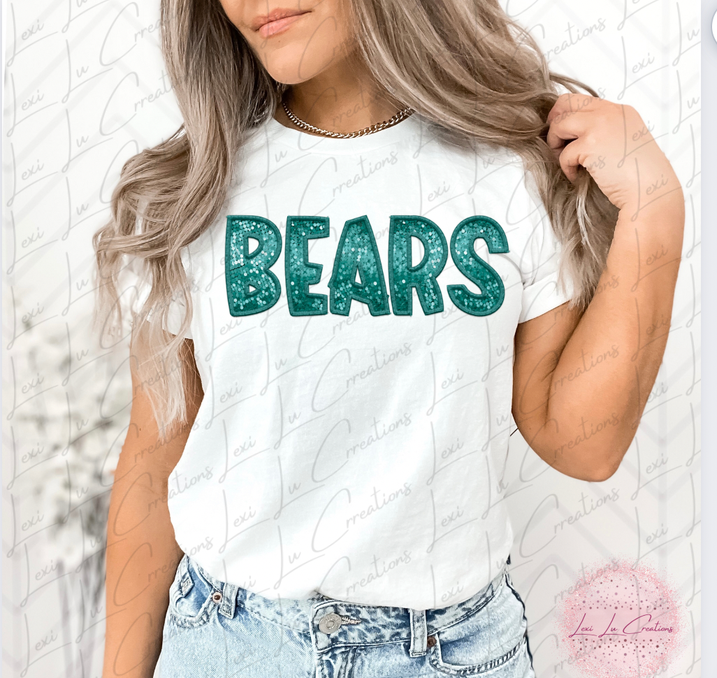 BEARS Faux Sequin Embroidery