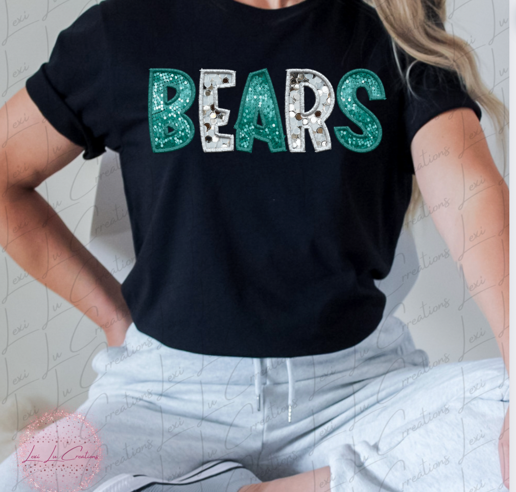 BEARS Faux Sequin Embroidery