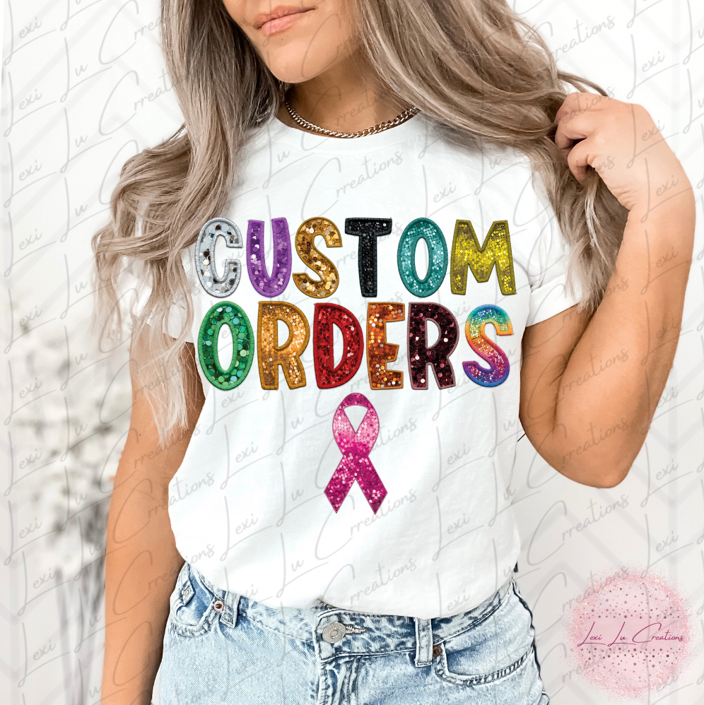 Custom Faux Sequin Embroidered Design