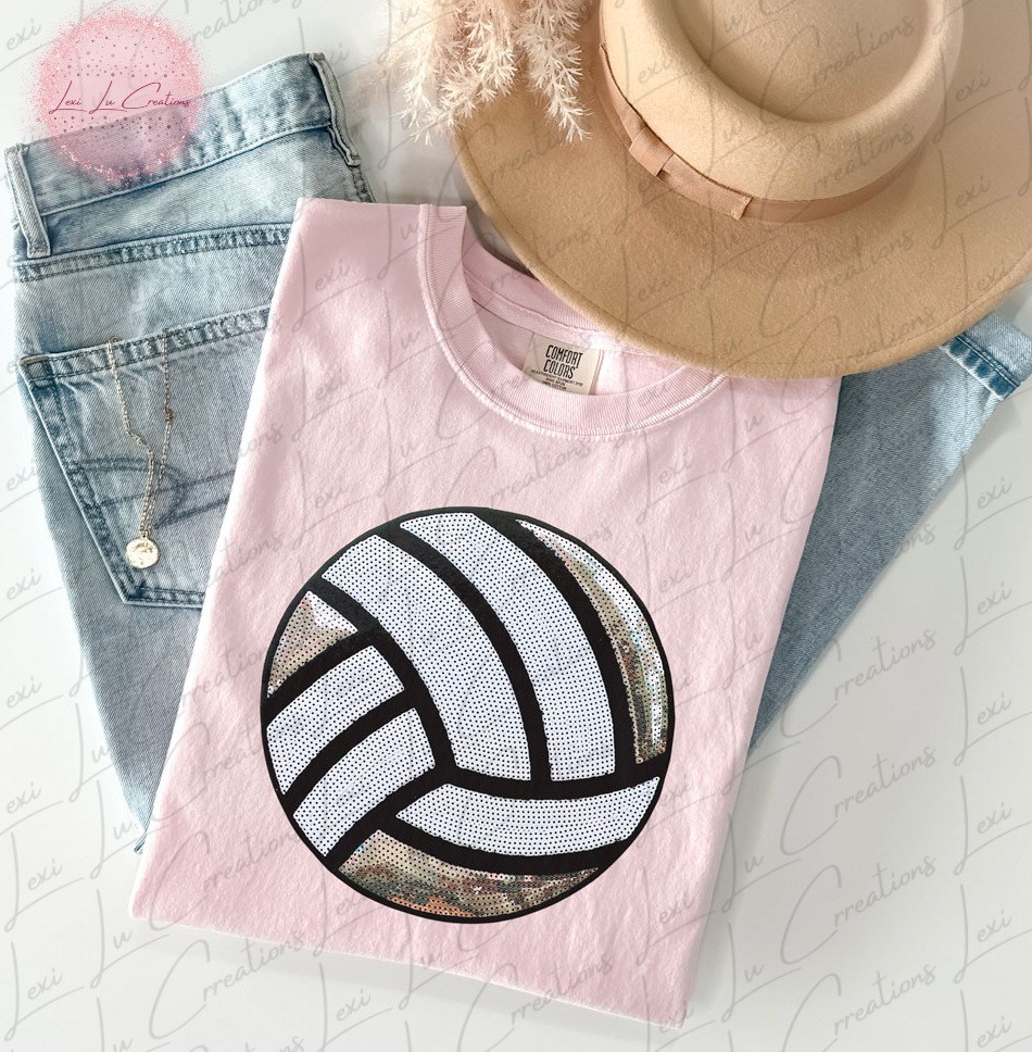 Volleyball Sequin Patch Multi-Color