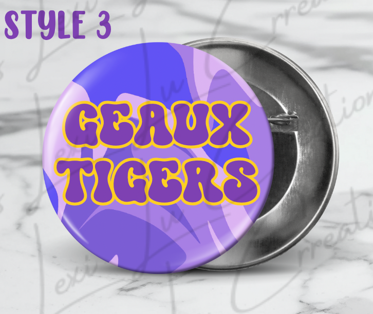 LSU Tigers Button Pins