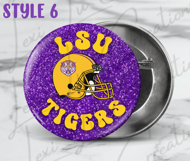 LSU Tigers Button Pins