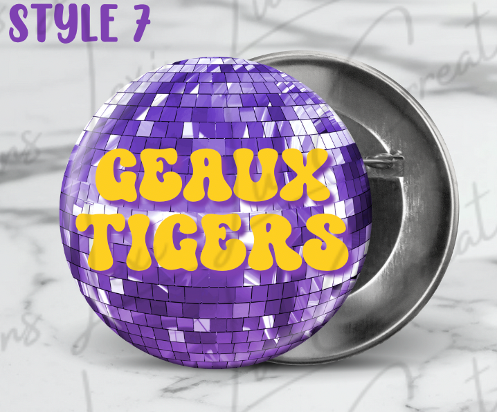 LSU Tigers Button Pins