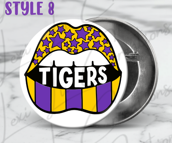 LSU Tigers Button Pins