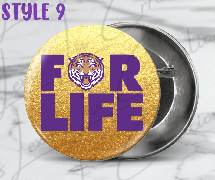 LSU Tigers Button Pins