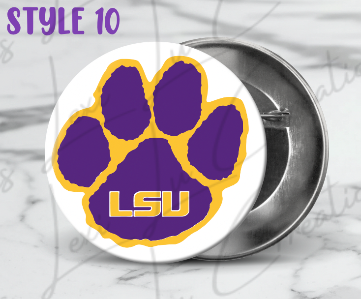 LSU Tigers Button Pins