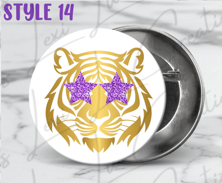 LSU Tigers Button Pins