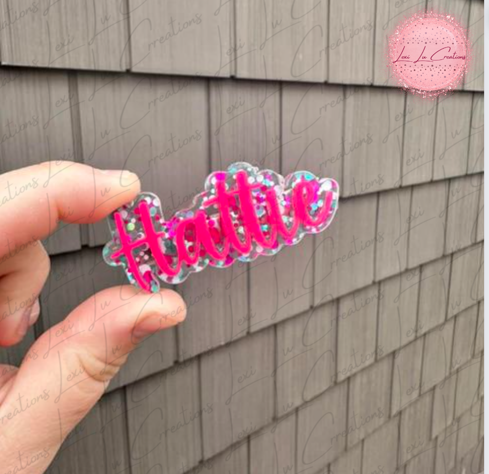 Custom Acrylic Hair Clips