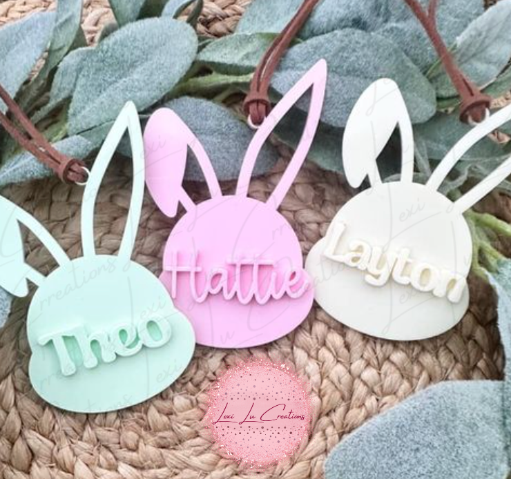 Acrylic Easter Basket Tags