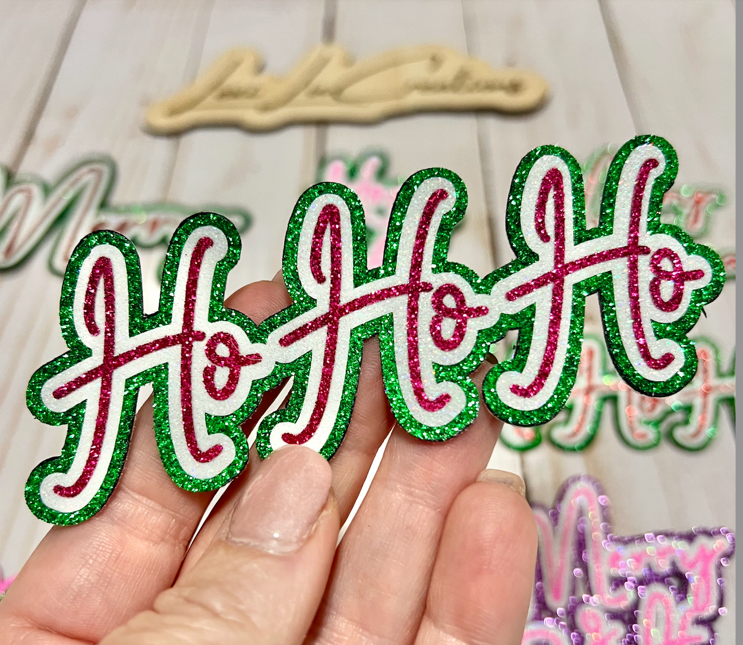 Customizeable Glitter Holiday Hat Patches