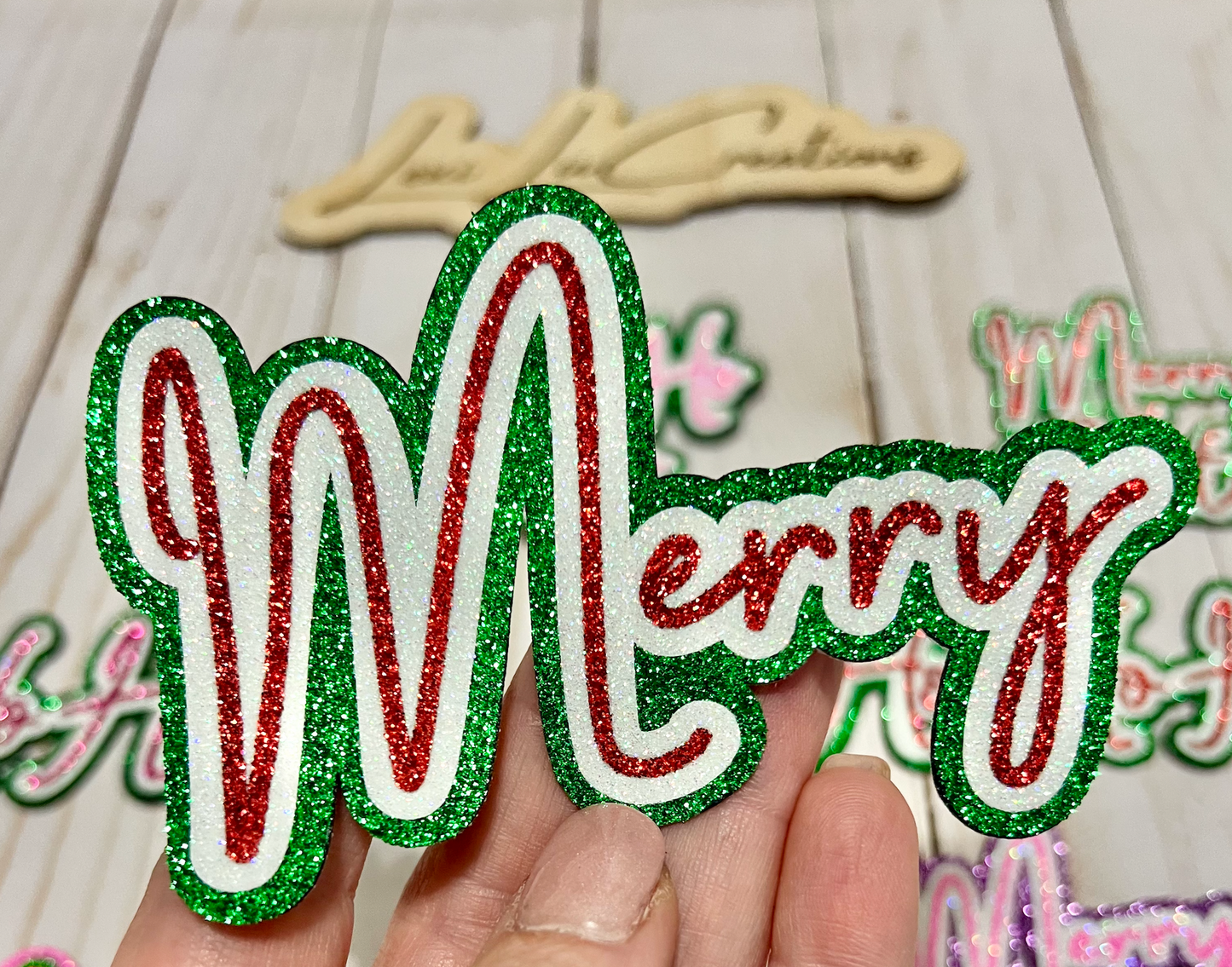 Customizeable Glitter Holiday Hat Patches