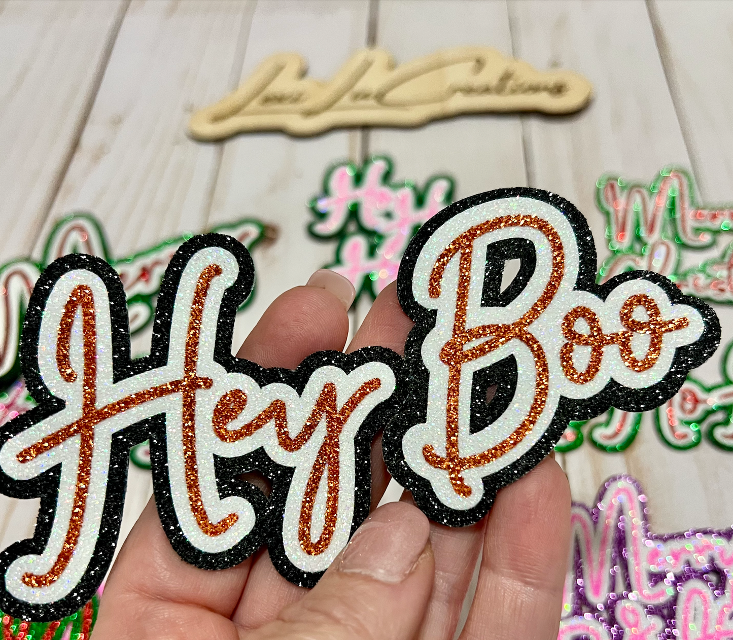 Customizeable Glitter Holiday Hat Patches