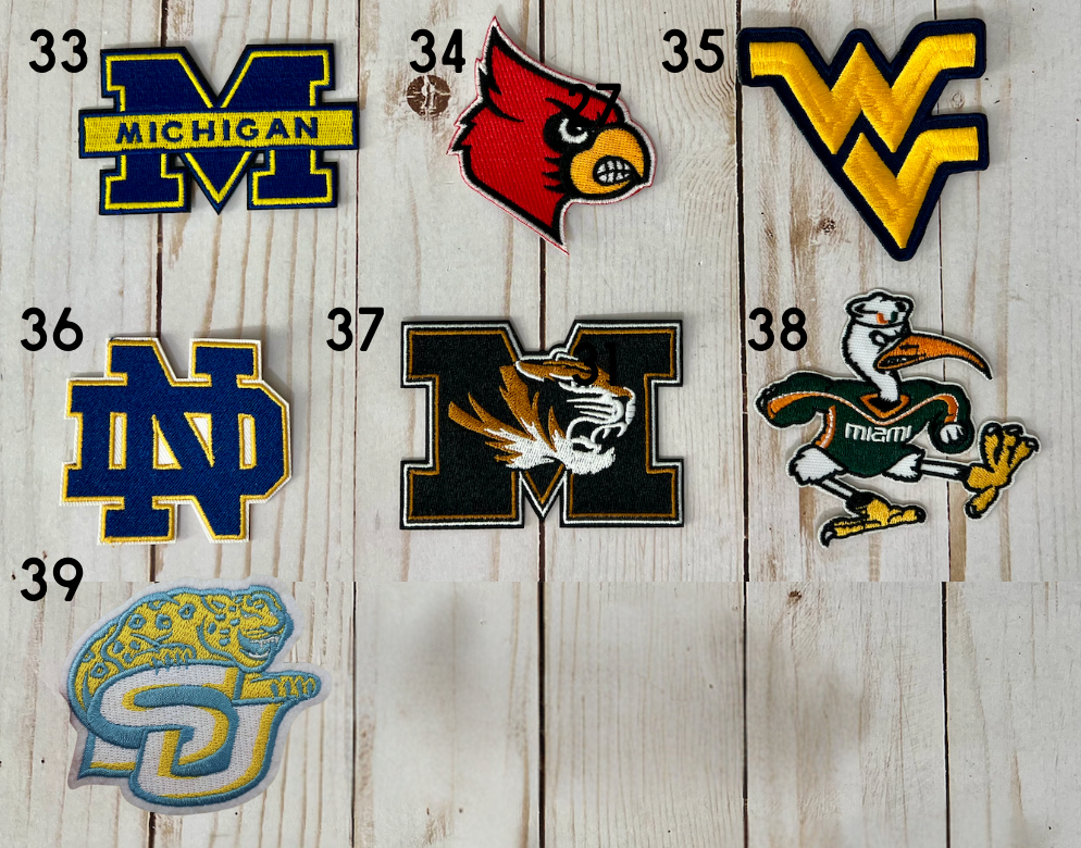 Collegiate Hat Patches