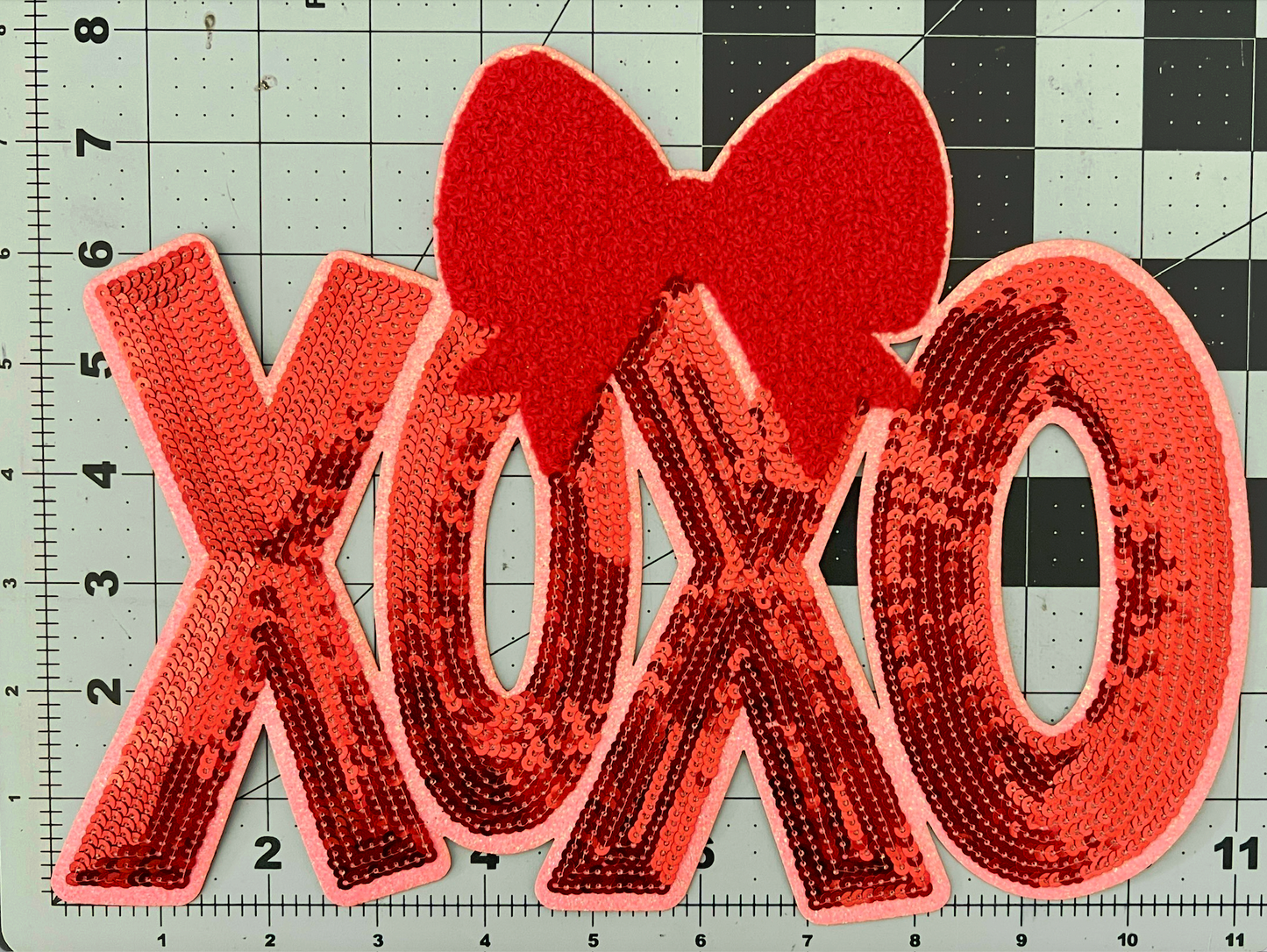 Coquette XOXO Valentine Sequin Patch Only
