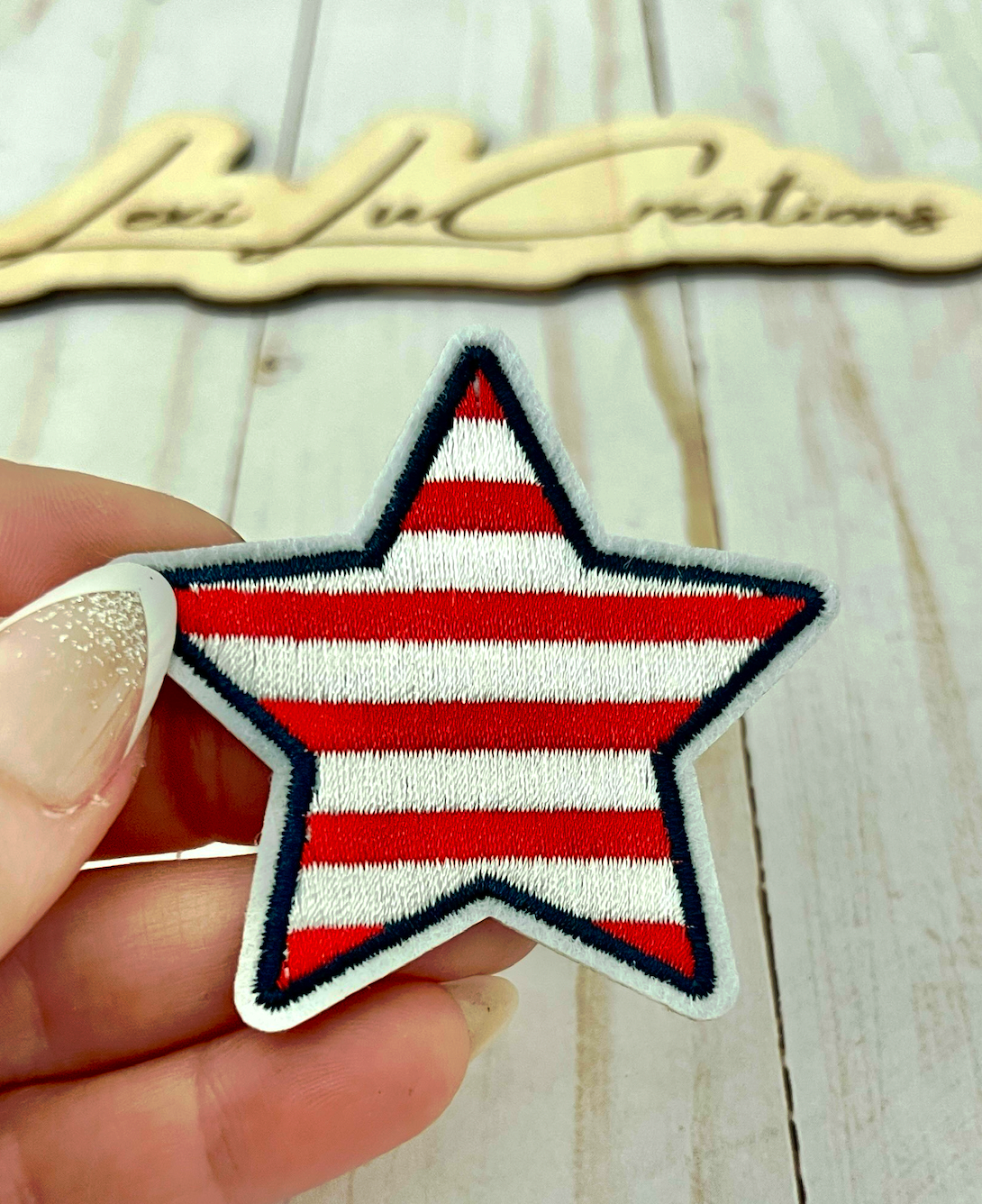 Navy and White Stars Patch Only