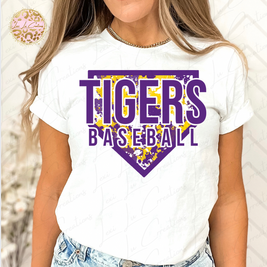 Tiger Baseball Splatter Shirt