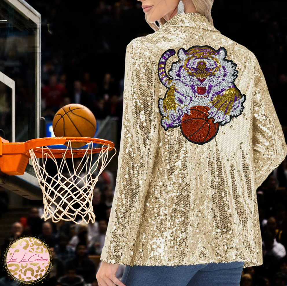 Tigers Basketball Sequin Apparel