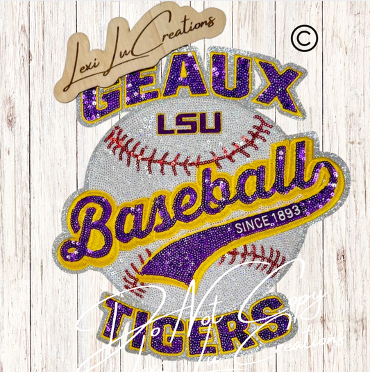 GEAUX Tigers Baseball Patch Only