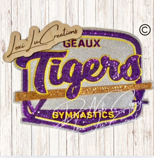 Geaux Tigers Gymnastics Patch Only