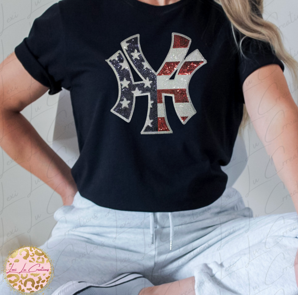 Hammond Yankees Sequin Patch Shirt PREORDER