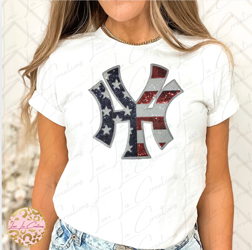 Hammond Yankees Sequin Patch Shirt PREORDER