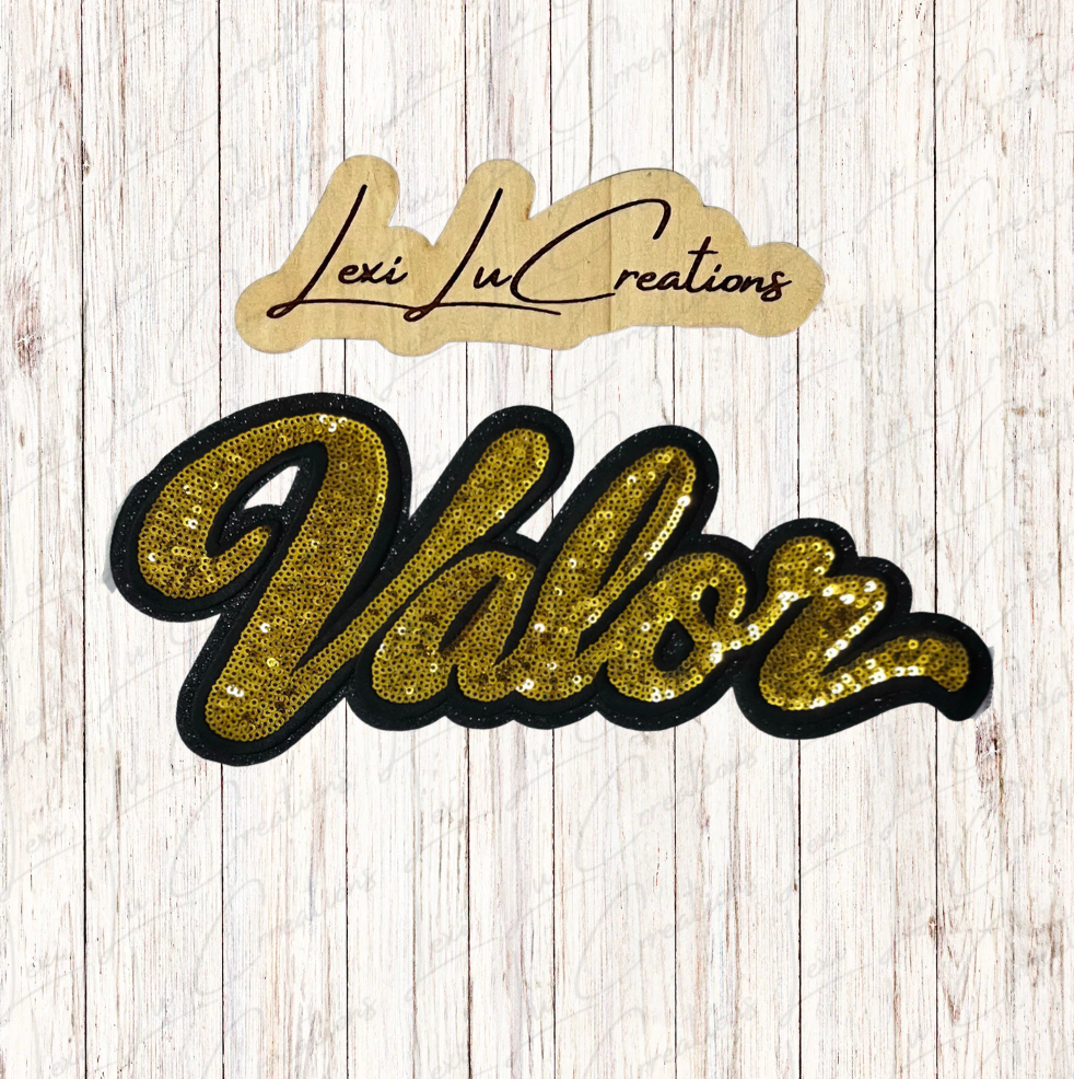 Valor Baseball Sequin Patch Shirt PREORDER