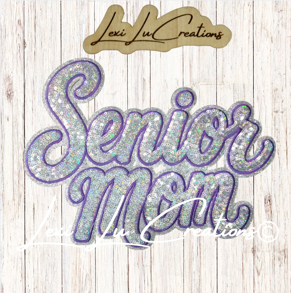 DTHS Senior Mom Sequin Patch PREORDER