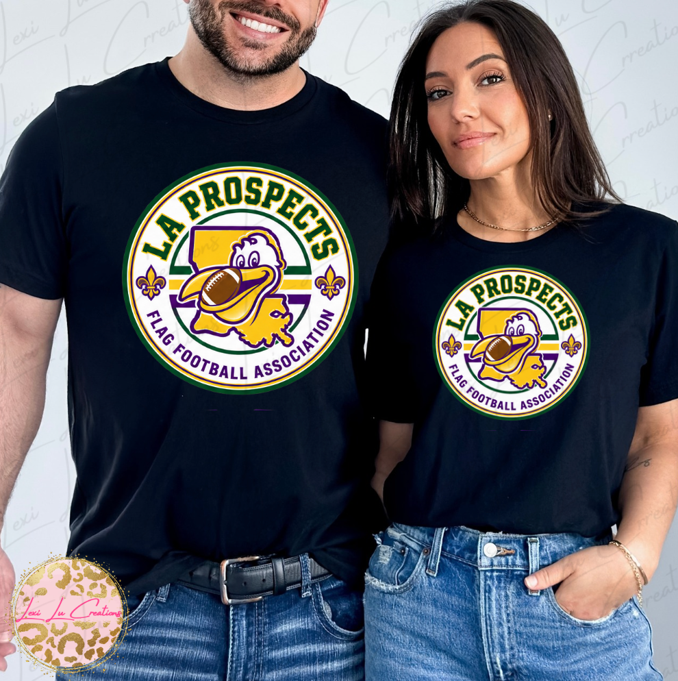LA Prospects Circle Print Design Long Sleeve Shirt